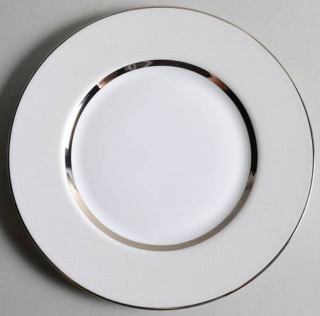 Platinum Silk Accent Luncheon Plate