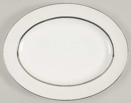 Platinum Silk 13" Oval Serving Platter