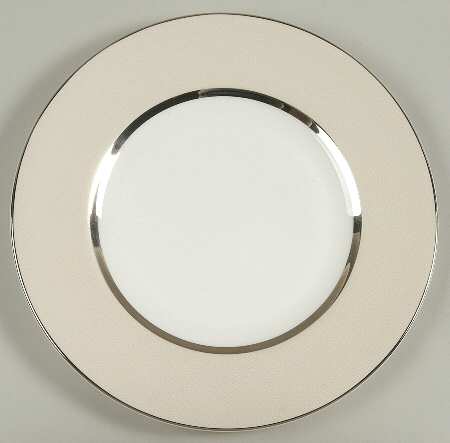 Platinum Silk Accent Luncheon Plate