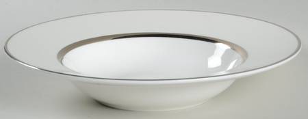 Platinum Silk Rim Soup Bowl