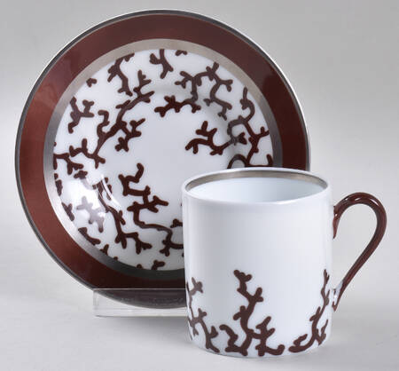 Cristobal Chocolate Flat Demitasse Cup & Saucer Set