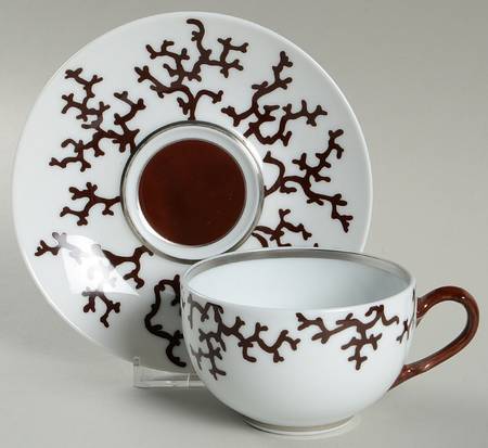 Cristobal Chocolate Flat Cup & Saucer Set