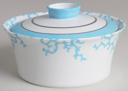 Cristobal Turquoise Chinese Vegetable Bowl &  Plate