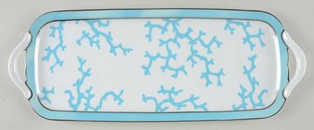 Cristobal Turquoise Oblong Cake Plate
