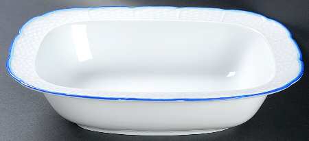 Villandry Blue 10" Oval Vegetable Bowl