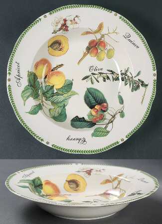 Botanical Fruit Rim Soup Bowl