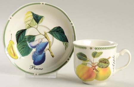Botanical Fruit Flat Cup & Saucer Set
