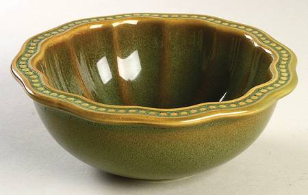 Hobnail Green Soup/Cereal Bowl