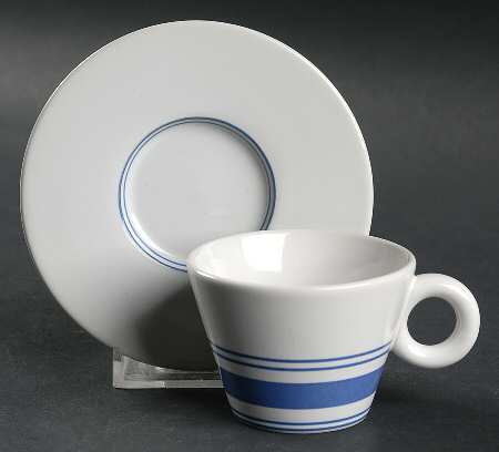 Terence Conran Chophouse Flat Demitasse Cup & Saucer Set