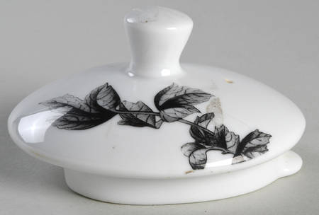 Black Peony Lid for Teapot