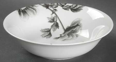 Black Peony Coupe Cereal Bowl