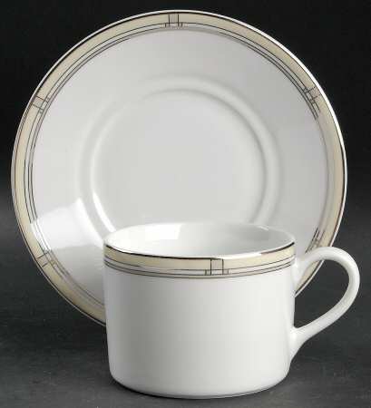 Mondrian (Classic Shape) Flat Cup & Saucer Set