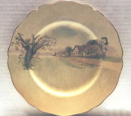 English Cottages a (Scalloped) Salad Plate