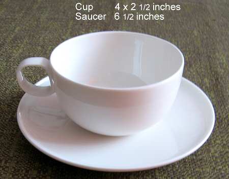 Every Time White Flat Cup & Saucer Set