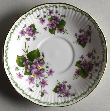 Special Flowers (With Month) Saucer for Footed Cup