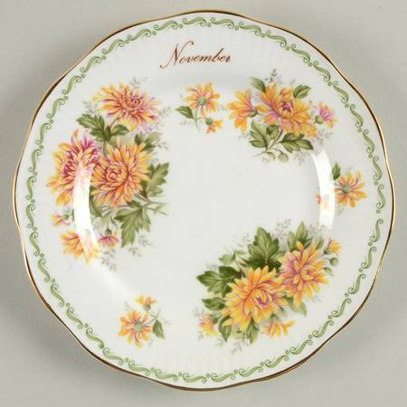 Special Flowers (With Month) Bread & Butter Plate
