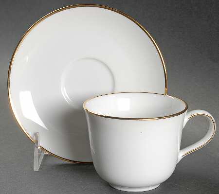 Simply Gold Flat Cup & Saucer Set