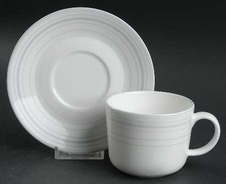 Line Flat Cup & Saucer Set