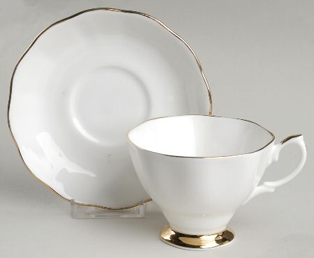 Hampton Gold Footed Cup & Saucer Set