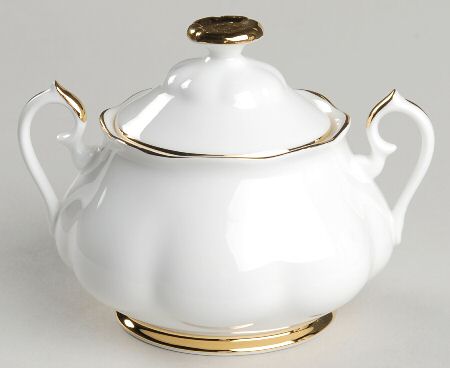 Hampton Gold Sugar Bowl & Lid