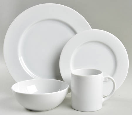 Just White 4 Piece Place Setting