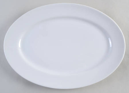 Just White 14" Oval Serving Platter