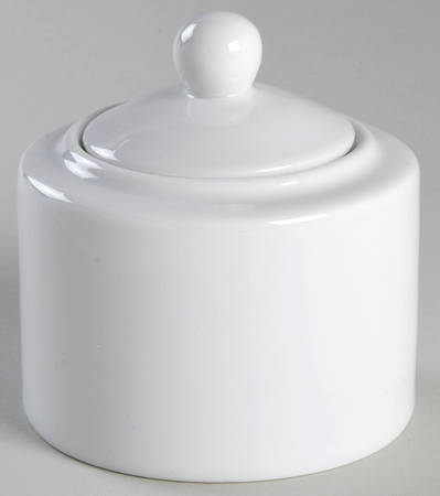 Just White Sugar Bowl & Lid