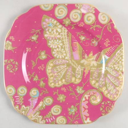 Zandra Rhodes Square Dessert Plate