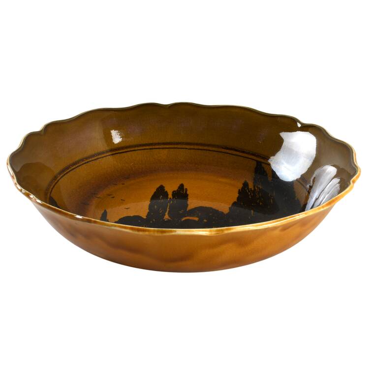 Poplars at Sunset 9" Round Vegetable Bowl