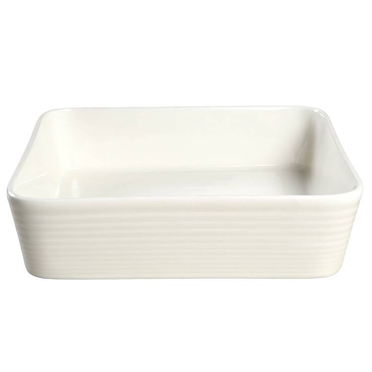 Maze White (Porcelain) 9" Square Vegetable Bowl