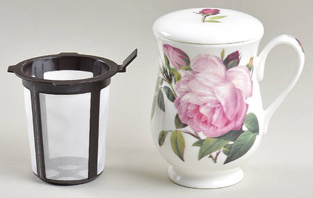 Versailles Eleanor Mug & Lid w/Plastic Infuser