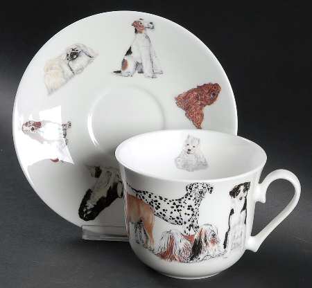 Dogs Galore Breakfast Cup & Saucer Set