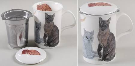 Cats Galore Lancaster Mug & Lid with Metal Infuser