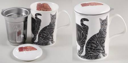 Cats Galore Lancaster Mug & Lid with Metal Infuser