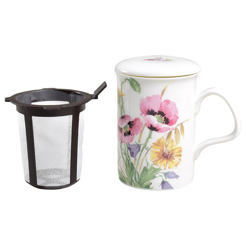English Meadow Lancaster Mug & Lid w/Plastic Infuser