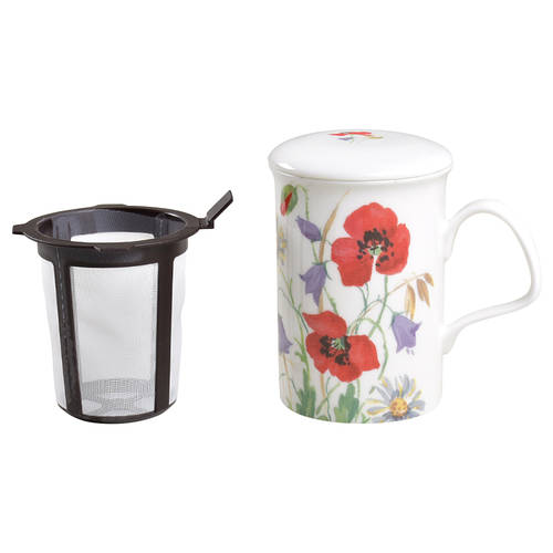 English Meadow Lancaster Mug & Lid w/Plastic Infuser