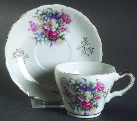 11-147 Flat Demitasse Cup & Saucer Set