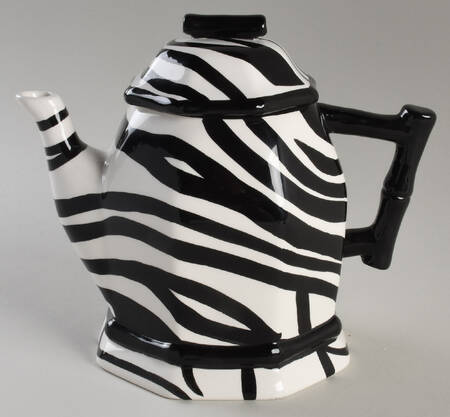 Zebra Teapot & Lid
