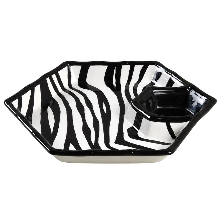 Zebra 1 Piece Chip & Dip by Roscher & Co