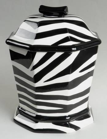 Zebra Extra Large Canister & Lid