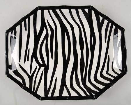 Zebra 17" Octagonal Serving Platter