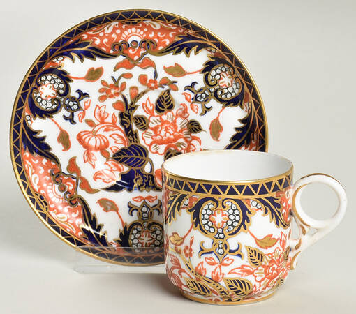 Kings (Older Backstamp) Flat Demitasse Cup & Saucer Set