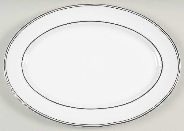 Platinum Charm 14" Oval Serving Platter