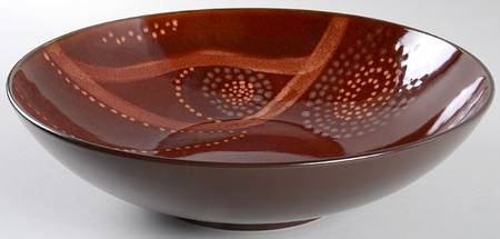 Vanilla Organic Brown 13" Round Serving Bowl