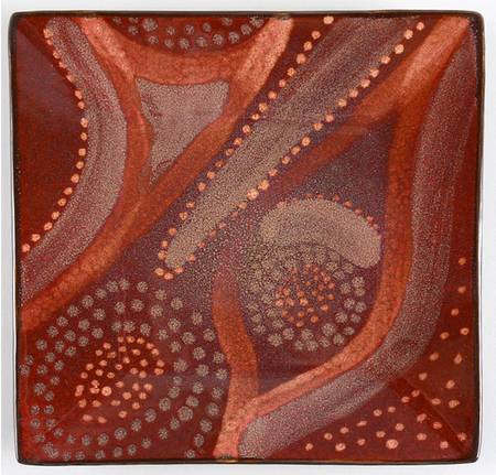 Vanilla Organic Brown Square Salad Plate