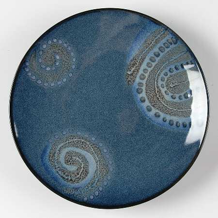 Vanilla Organic Blue Salad Plate