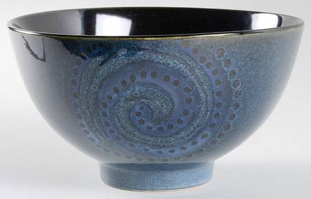 Vanilla Organic Blue 9" Salad Serving Bowl