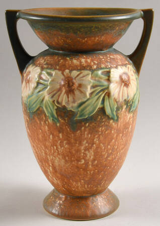 Dahlrose Terra Cotta 10" Handled Vase