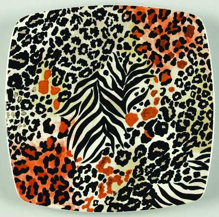 Wild Safari Square Salad Plate