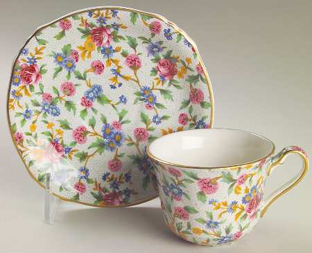 Old Cottage (Earthenware, Circa 1995) Flat Cup & Saucer Set